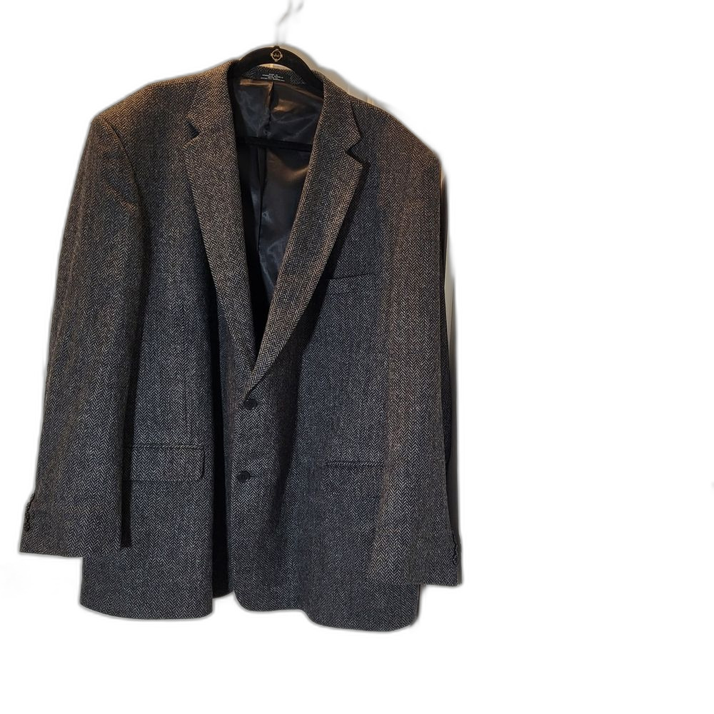 Sophisticated Charcoal Wool Blazer for Men